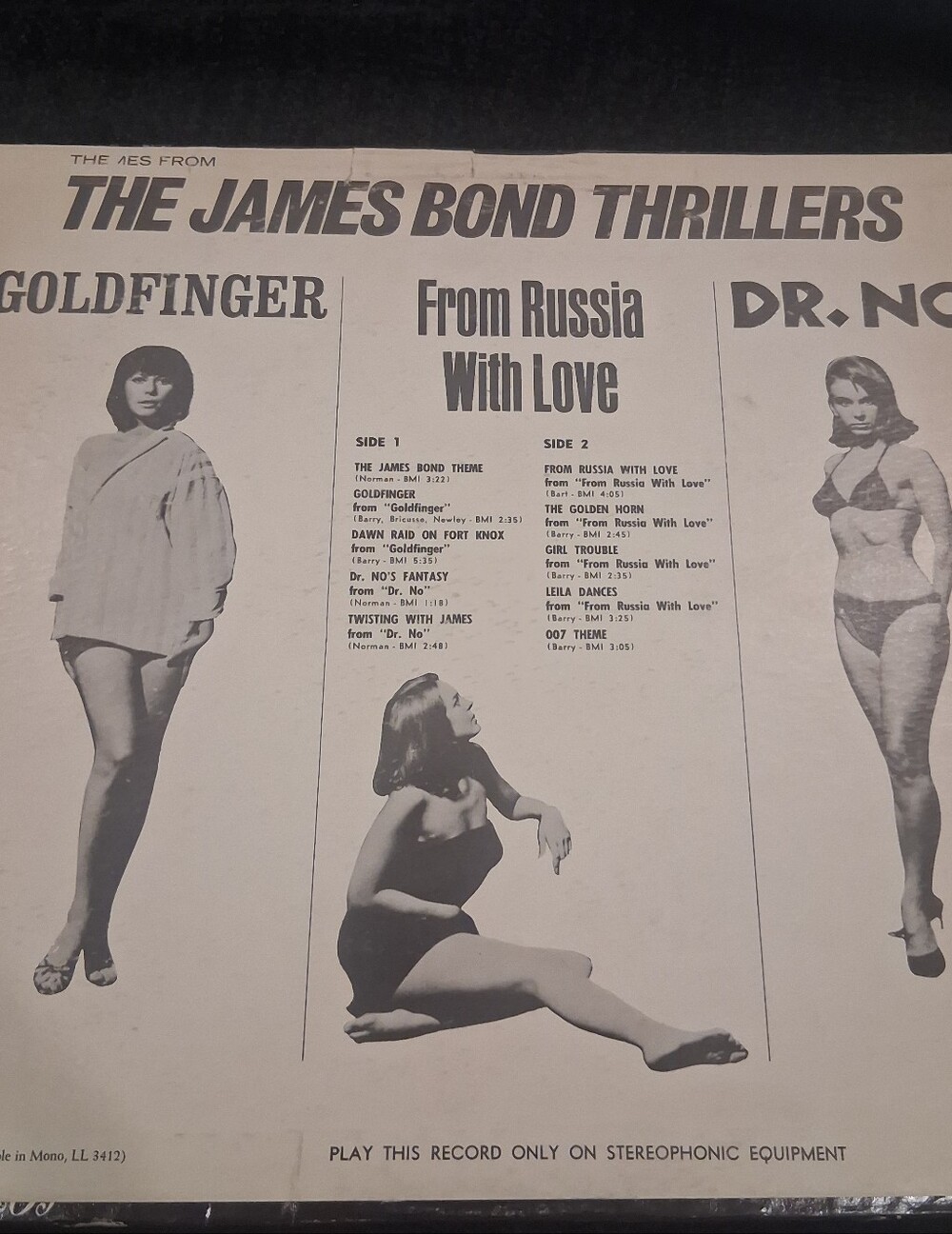 The James Bond Thrillers Vinyl Album - Black Cover